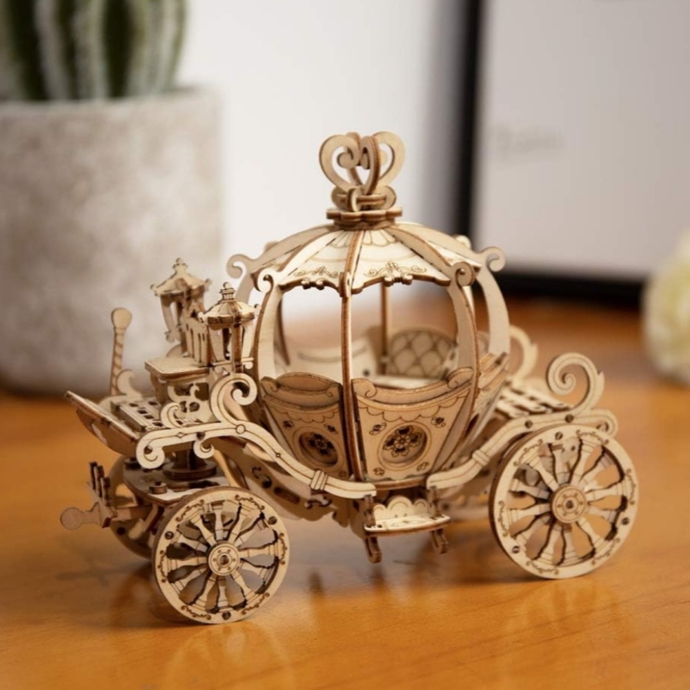 Robotime 3D Wooden Puzzle Pumpkin Carriage Cart